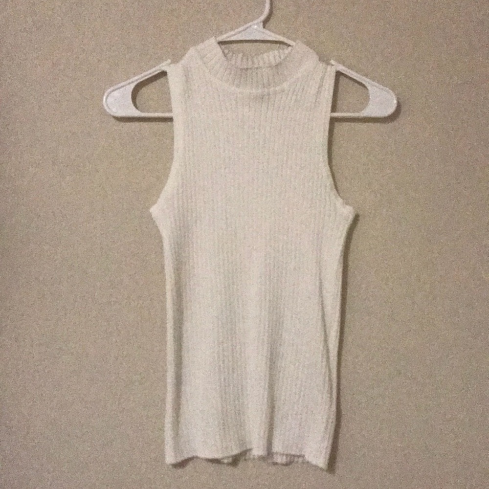 White turtle neck shirt